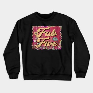 Classic Five Personalized Flowers Proud Name Crewneck Sweatshirt